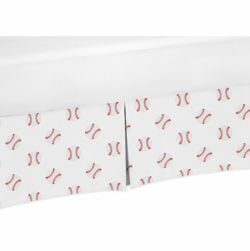 Baseball Patch Collection Twin Bed Skirt