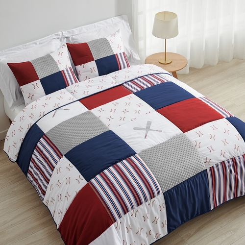 Baseball Patch Collection Twin Bedding