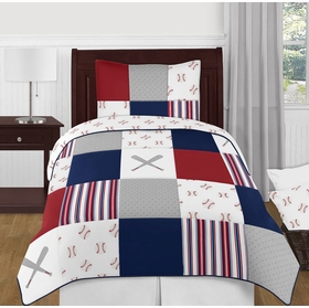 Baseball Patch Collection Twin Bedding