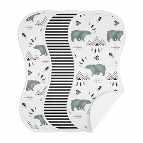 Bear Mountain Collection Absorbent Burp Cloths - 3 Pack Set
