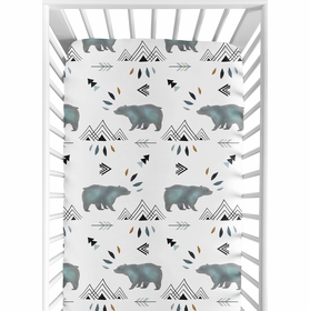 Bear Mountain Collection Crib Sheet - Bear Mountain Print