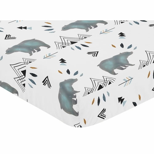 Bear Mountain Collection Crib Sheet - Bear Mountain Print - alt image 2