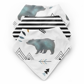 Bear Mountain Collection Fabric Bandana Baby Bibs - 3 Pack Set