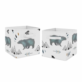 Bear Mountain Collection Foldable Fabric Storage Bins - Set of 2