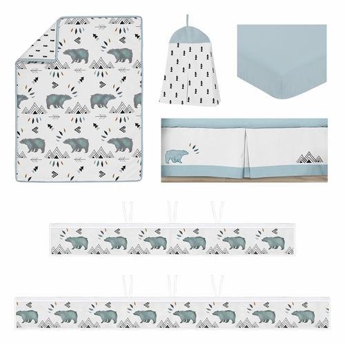 Bear Mountain Collection Sweet Jojo Designs 6 Piece Crib Bedding + BreathableBaby Breathable Mesh Liner - alt image 1
