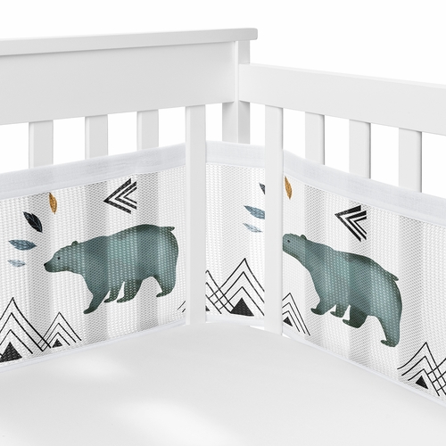 Bear Mountain Collection Sweet Jojo Designs 6 Piece Crib Bedding + BreathableBaby Breathable Mesh Liner - alt image 2