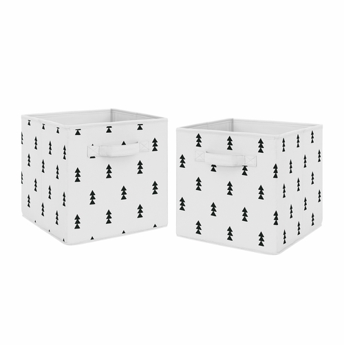 Bear Mountain Collection Triangle Print Foldable Fabric Storage Bins