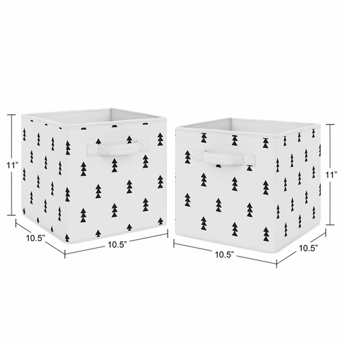 Bear Mountain Collection Triangle Print Foldable Fabric Storage Bins - alt image 2
