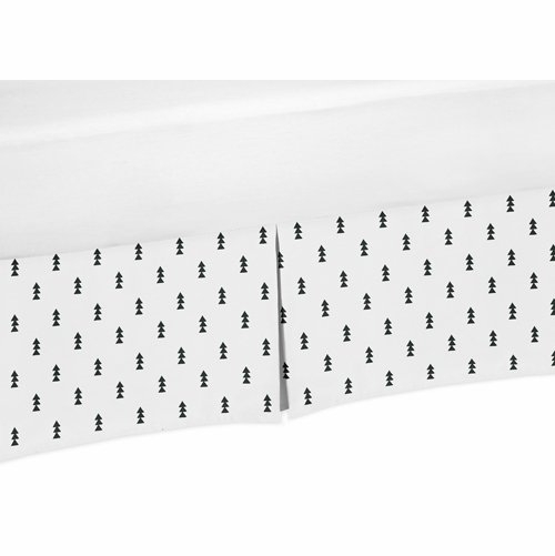 Bear Mountain Collection Triangle Tree Print Crib Bed Skirt