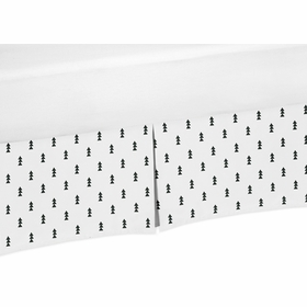 Bear Mountain Collection Triangle Tree Print Crib Bed Skirt