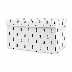 Bear Mountain Collection Triangle Tree Print Fabric Toy Bin Storage