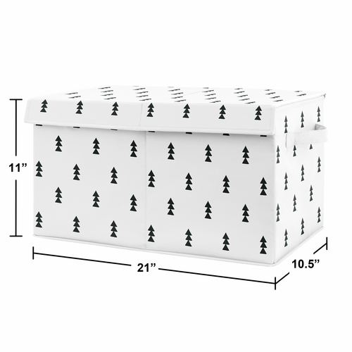 Bear Mountain Collection Triangle Tree Print Fabric Toy Bin Storage - alt image 2
