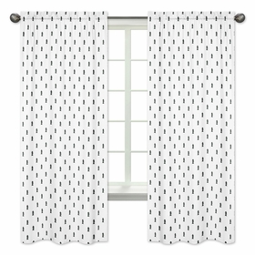 Bear Mountain Collection Triangle Tree Print Window Panels - Set of 2