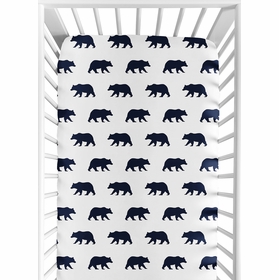 Big Bear Collection Crib Sheet - Bear Print