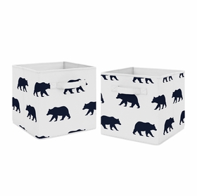 Big Bear Collection Foldable Fabric Storage Bins - Set of 2