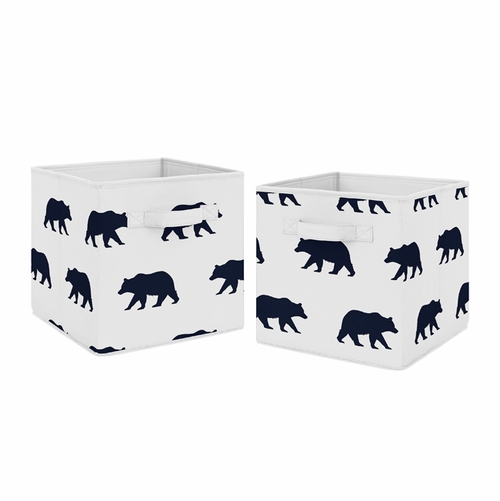 Big Bear Collection Foldable Fabric Storage Bins - Set of 2