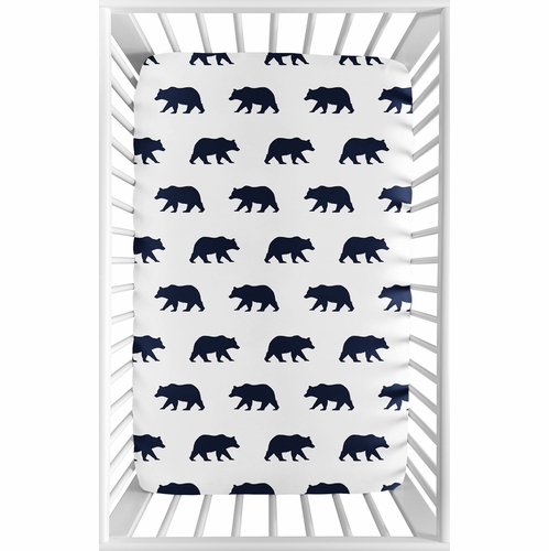 Big Bear Collection Mini Crib Sheet - alt image 1