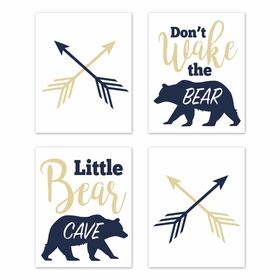 Big Bear Collection Wall Art Prints - Set of 4