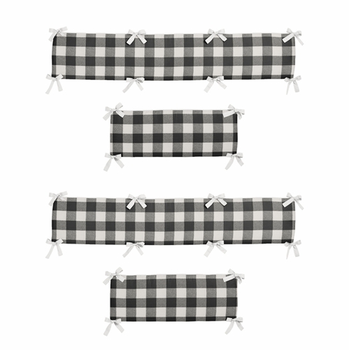 Black and White Buffalo Check 9 Piece Crib Bedding Collection - alt image 2