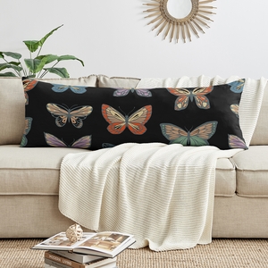 Black Butterfly Collection Full Length Body Pillow Cover