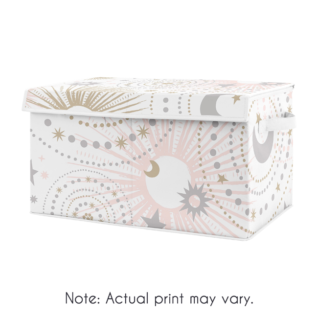 Celestial Pink and Gold Collection Fabric Toy Bin Storage