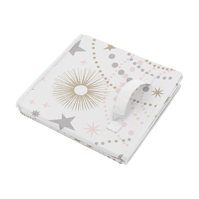 Celestial Pink and Gold Collection Fabric Toy Bin Storage
