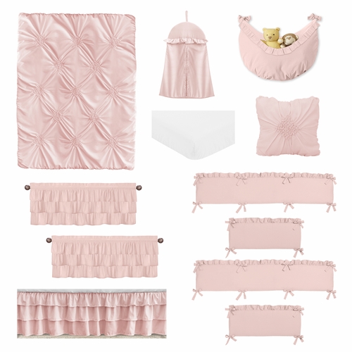 Blush Pink Harper 9 Piece Crib Bedding Collection - alt image 5