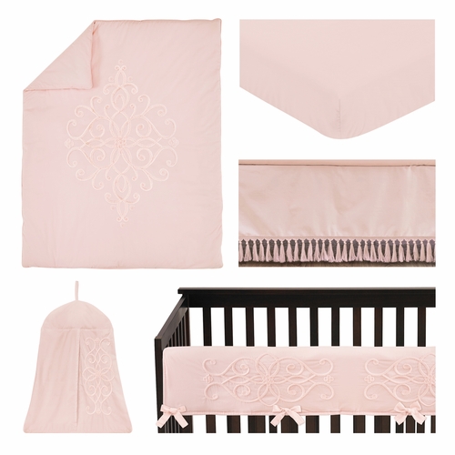 Bohemian Pink Collection 5 Piece Crib Bedding - alt image 2