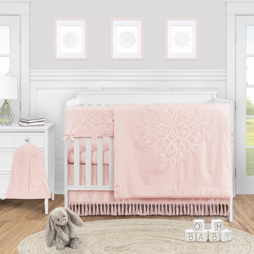 Bohemian Pink Collection Crib Bed Skirt - alt image 1