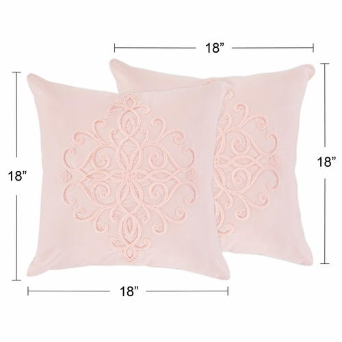 Bohemian Pink Collection Decorative Accent Throw Pillows - Set of 2 - alt image 3