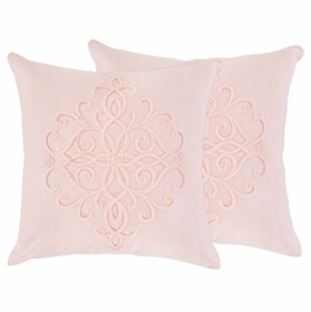 Bohemian Pink Collection Decorative Accent Throw Pillows - Set of 2