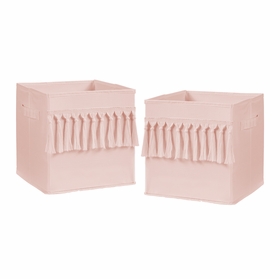 Bohemian Pink Collection Foldable Fabric Storage Bins