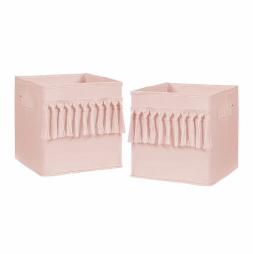 Bohemian Pink Collection Foldable Fabric Storage Bins