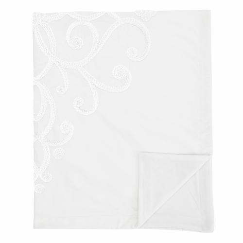 Bohemian White Collection Baby Blanket