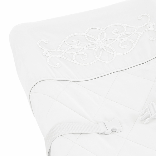 Bohemian White Collection Changing Pad Cover - alt image 4