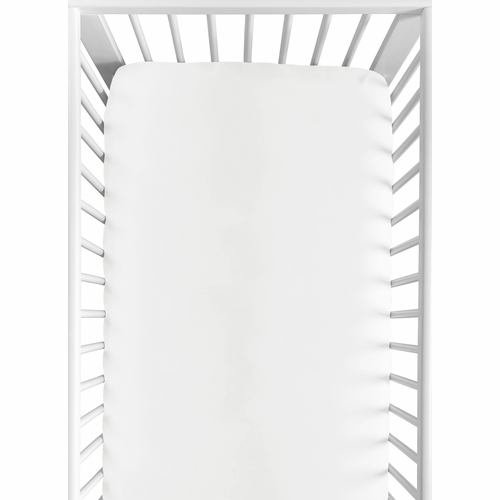 Bohemian White Collection Crib Sheet