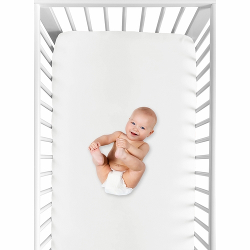 Bohemian White Collection Crib Sheet - alt image 2