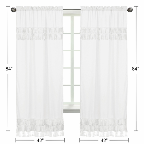Bohemian White Collection Window Panels - Set of 2 - alt image 4