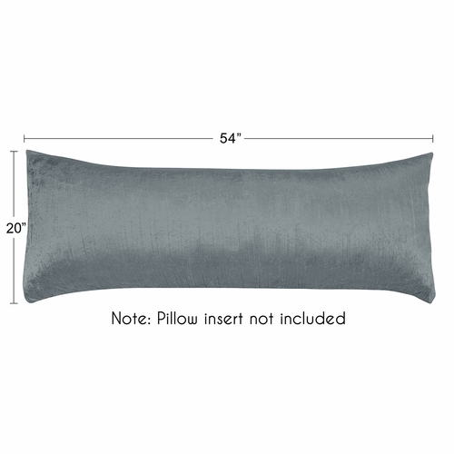 Boho Chic Vintage Velvet Dark Gray for the Lace Gray Collection Full Length Body Pillow Cover - alt image 2