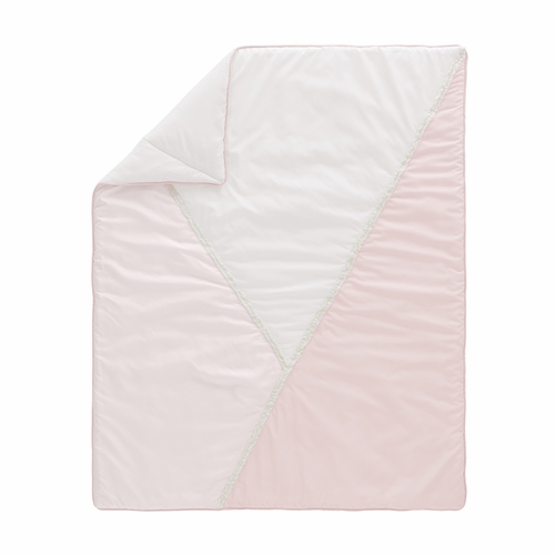 Boho Color Block Pink and Off White Collection 4 Piece Crib Bedding - alt image 2