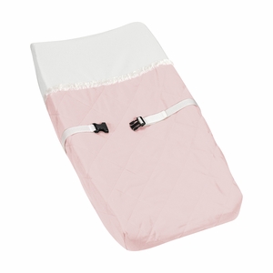 Boho Color Block Pink and Off White Collection Changing Pad Cover