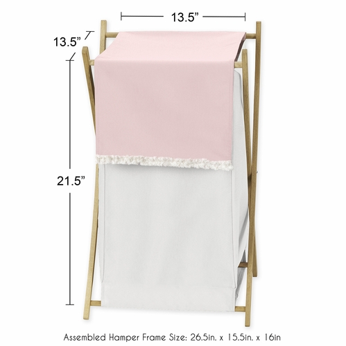 Boho Color Block Pink and Off White Collection Hamper - alt image 3