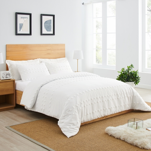 Boho Dot Ivory Collection Queen Duvet Cover Bedding Set - alt image 2