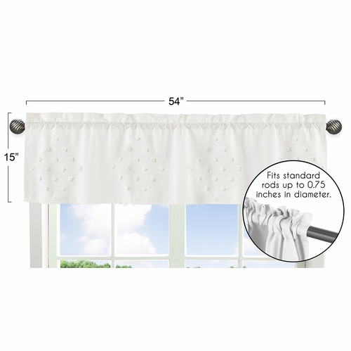 Boho Dot Ivory Collection Window Valance - alt image 4