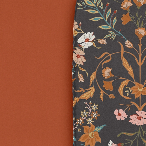 Boho Floral Wildflower Black and Orange Collection 2 Pack Baby Bassinet Fitted Sheets - alt image 4