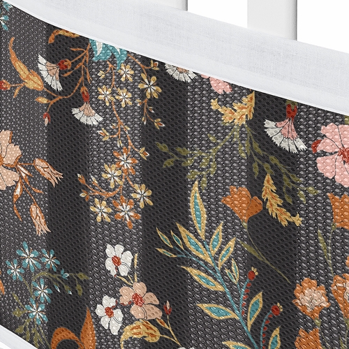 Boho Floral Wildflower Black and Orange Collection Sweet Jojo Designs + BreathableBaby Breathable Mesh Crib Liner Pad - alt image 4