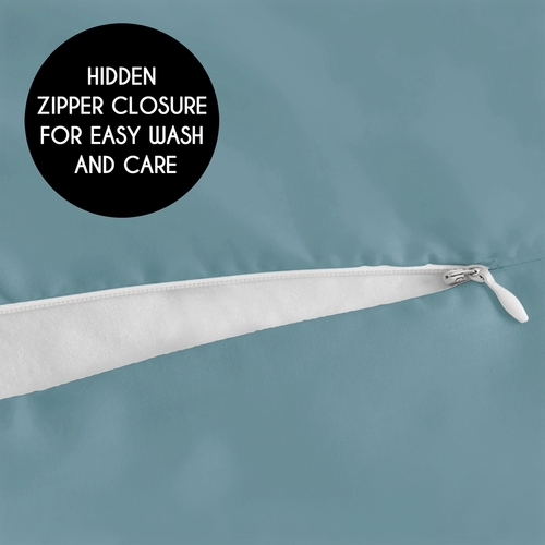 Boho Floral Wildflower Blue and Orange Collection Queen Duvet Cover Bedding Set - alt image 5