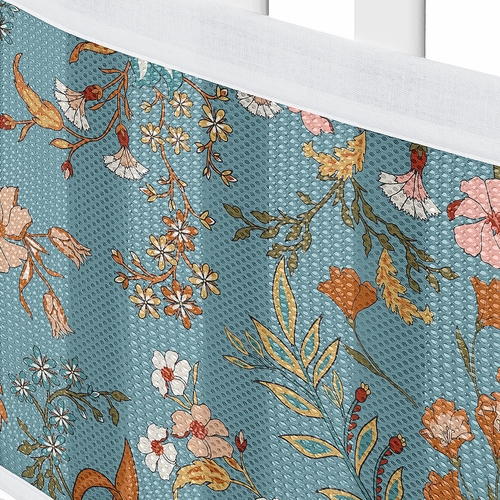Boho Floral Wildflower Blue and Orange Collection Sweet Jojo Designs + BreathableBaby Breathable Mesh Crib Liner - alt image 4