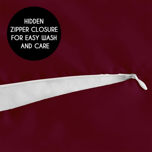 Boho Floral Wildflower Burgundy Red and Orange Collection Queen Duvet Cover Bedding Set - alt image 5