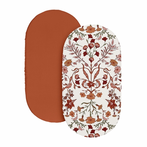 Boho Floral Wildflower Collection 2 Pack Baby Bassinet Fitted Sheets - alt image 1